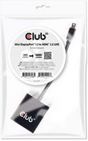 mini hdmi adapteris - Club 3D Mini DisplayPort1.2 - HDMI 2.0 UHD Active Adapter Black - 4 nuotrauka