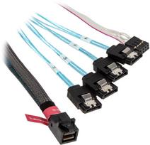 sata cable - Silverstone SST-CPS05-RE Mini SAS HD To SATA Cable 0.6m - 2 nuotrauka