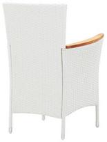 lauko baldu komplektas 9 vietu - Lauko baldų komplektas VLX 9 Piece Outdoor Dining Set Poly Rattan, baltas/juodas, 8 vietų - 9 nuotrauka