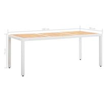 lauko baldu komplektas 9 vietu - Lauko baldų komplektas VLX 9 Piece Outdoor Dining Set Poly Rattan, baltas/juodas, 8 vietų - 12 nuotrauka