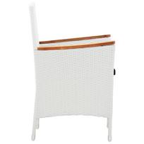 lauko baldu komplektas 9 vietu - Lauko baldų komplektas VLX 9 Piece Outdoor Dining Set Poly Rattan, baltas/juodas, 8 vietų - 19 nuotrauka
