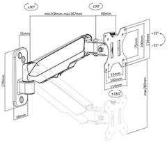 monitor wall mount - Digitus DA-90396 - 5 nuotrauka