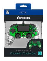 wired ps4 controller - Žaidimų pultas Nacon Compact Controller Wired Illuminated Green - 10 nuotrauka