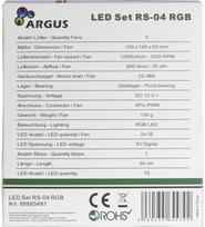 ledu ausintuvai - Inter Tech Fan Set Argus RS-04 RGB - 9 nuotrauka