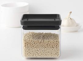 indai - Brabantia Tasty+ Square Canister 0.7l Dark Grey - 2 nuotrauka
