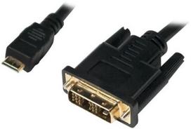 hdmi to dvi d cable - LogiLink Cable Mini HDMI / DVI-D Black 1m - 1 nuotrauka