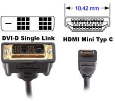 hdmi to dvi d cable - LogiLink Cable Mini HDMI / DVI-D Black 1m - 2 nuotrauka
