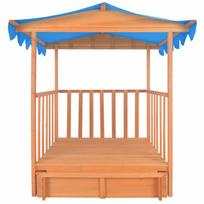 nameliai vaikams - Smėlio dėžė VLX Playhouse With Sandbox 91795, 130 x 130 cm, su dangčiu, mėlyna/ruda - 4 nuotrauka