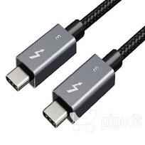 thunderbolt 2 laidas - Thunderbolt 3, USB-C - USB-C, 40Gbps, 100W, 20V/ 5A, 4K/ 60HZ, 2m - 1 nuotrauka