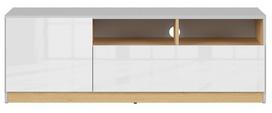 dolmar - TV staliukas Black Red White Nandu, baltas/pilkas/ąžuolo, 1350x390x460 mm - 1 nuotrauka