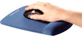 melyna pele - Fellowes PlushTouch Mouse Pad/ Wrist Support 9287302 Blue - 3 nuotrauka