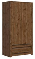 Black Red White Ruso Wardrobe April Oak/Pearl