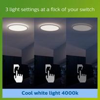 lauko lubiniai sviestuvai - Philips Superslim 929003191401, 15W, LED, IP54, baltas - 4 nuotrauka