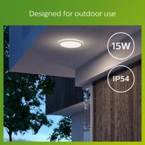 lauko lubiniai sviestuvai - Philips Superslim 929003191401, 15W, LED, IP54, baltas - 5 nuotrauka