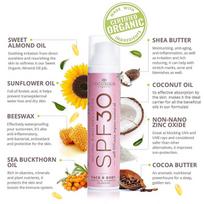spf 30 100ml - Cocosolis SPF 30 natūralus apsauginis losjonas nuo saulės, 100ml. - 3 nuotrauka