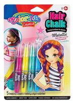 COLORINO CREATIVE kreidelės plaukams 5 metalo atspalvių, 68680PTR