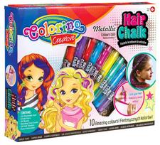COLORINO CREATIVE kreidelės plaukams 10 spalvų, 68635PTR