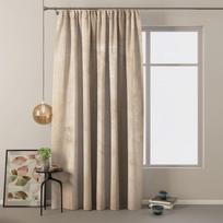 velvet uzuolaidos - AmeliaHome Velvet Pleat Curtains Cream 140x245cm - 4 nuotrauka