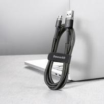 micro usb to - Baseus Cafule USB To Micro USB Cable 0.5m Grey/Black - 4 nuotrauka