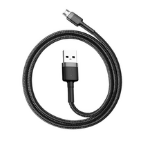 micro usb to - Baseus Cafule USB To Micro USB Cable 0.5m Grey/Black - 13 nuotrauka