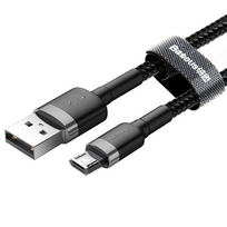 micro usb to - Baseus Cafule USB To Micro USB Cable 0.5m Grey/Black - 14 nuotrauka