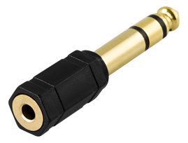 3.5mm 6.3 adapter - Adapteris DELTACO garso, 6.3mm M-3.5mm F stereo / AD-1-K / 00180001 - 2 nuotrauka