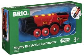 gelezinkeliams - BRIO garvežys Mighty Red, raudonas, 33592 - 5 nuotrauka