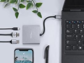 mini hdmi adapteris - Natec Multi-Port Adapter, Fowler, USB-C, HDMI, USB 3.0 - 7 nuotrauka