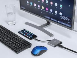 mini hdmi adapteris - Natec Multi-Port Adapter, Fowler, USB-C, HDMI, USB 3.0 - 8 nuotrauka