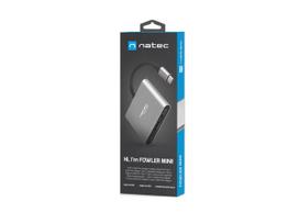 mini hdmi adapteris - Natec Multi-Port Adapter, Fowler, USB-C, HDMI, USB 3.0 - 12 nuotrauka