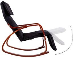 supas - Supamasis krėslas ModernHome With Footrest, rudas/pilkas, 70 cm x 70 cm x 97 cm - 4 nuotrauka