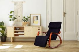 supas - Supamasis krėslas ModernHome With Footrest, rudas/pilkas, 70 cm x 70 cm x 97 cm - 9 nuotrauka