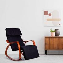 supas - Supamasis krėslas ModernHome With Footrest, rudas/pilkas, 70 cm x 70 cm x 97 cm - 10 nuotrauka