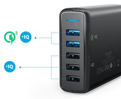 3 usb port charger - A2054L11 MOBILE CHARGER WALL POWERPORT/QC 3.0 A2054L11 ANKER - 2 nuotrauka