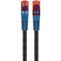 kabelis utp cat6e - Goobay CAT 6 Outdoor-patch cable U/UTP 94389 10 m, Black - 3 nuotrauka