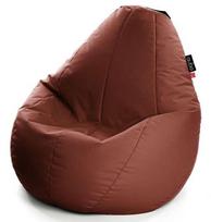 Sėdmaišis Qubo™ Comfort 90, gobelenas, tamsiai rudas
