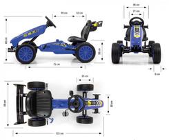keturratis paspiriamas - Kartingas su pedalais "Rocket", Navy - 9 nuotrauka