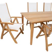 stalas su 6 kedem - Lauko baldų komplektas Home4you Maldive K136041, medžio, 6 vietų - 5 nuotrauka