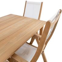 stalas su 6 kedem - Lauko baldų komplektas Home4you Maldive K136041, medžio, 6 vietų - 6 nuotrauka
