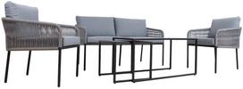 lauko sofa lauko baldu komplektas - Lauko baldų komplektas Home4you Levine 2 23521, pilkas, 4 vietų - 2 nuotrauka