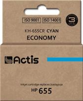 Rašalinio spausdintuvo kasetė Actis Cartridge KH-655CR For HP 12ml Cyan