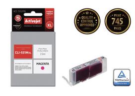 rasalines kasetes spausdintuvams - Rašalinio spausdintuvo kasetė ActiveJet ACC-551MN Cartridge 15ml Magenta - 2 nuotrauka