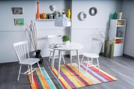 ermitazas stalai - Signal Meble Larson Table 90x90cm White - 3 nuotrauka
