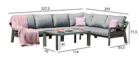 lauko stalai senukai - Lauko baldų komplektas Home4you Tomson 13457 - 5 nuotrauka