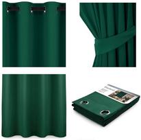 naktines uzuolaidos blackout - AmeliaHome Blackout Curtains Dark Green 140x245cm - 2 nuotrauka