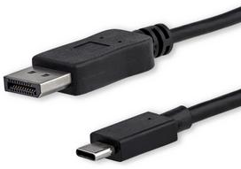 Adapteris StarTech USB-C to DisplayPort 1.2 CDP2DPMM1MB, juoda, 1 m