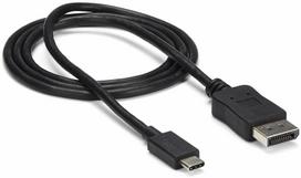 usb type c to displayport - Adapteris StarTech USB-C to DisplayPort 1.2 CDP2DPMM1MB, juoda, 1 m - 2 nuotrauka
