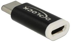 usb type c to usb b - Delock Adapter USB-micro B to USB C Black - 1 nuotrauka