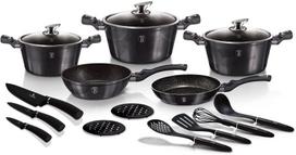 berlingerhaus puodai - Puodų komplektas Berlinger Haus Carbon Pro BH-6920, 200 - 280 mm, 1.0 - 6.1 l, 17 vnt. - 1 nuotrauka