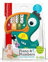 tukanas - Barškutis Infantino Piano & Numbers Learning Toucan - 2 nuotrauka